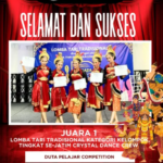 Juara 1 Duta Pelajar Competition Kategori Tari Tradisonal tingkat Se-Jatim